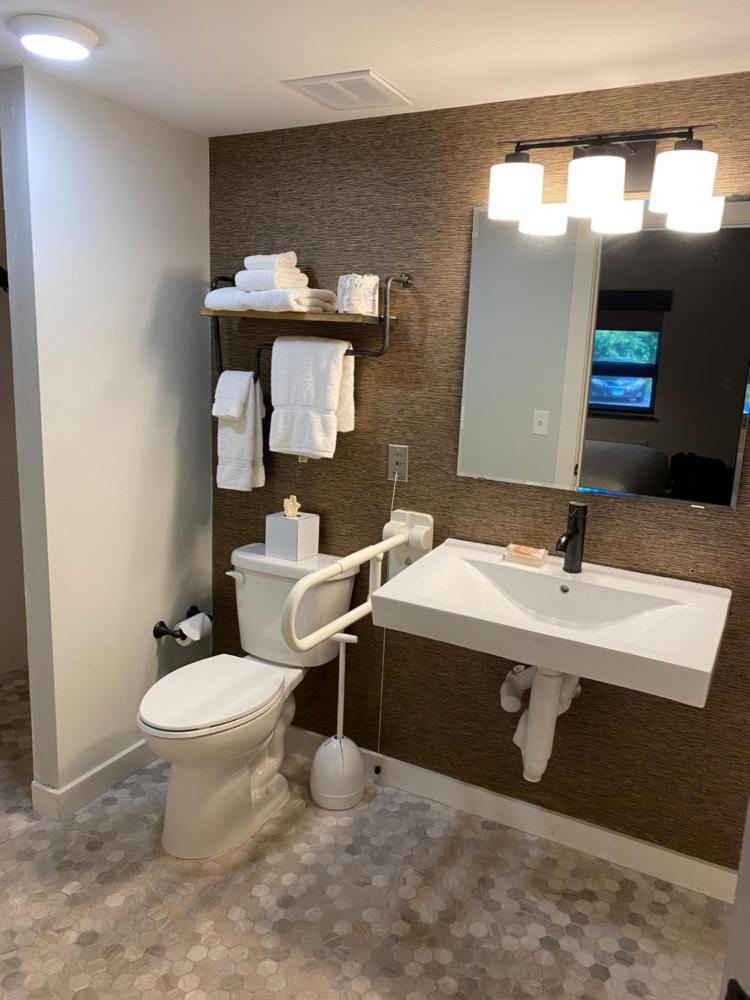Executive Queen Mobility Accessible with Roll-In Shower interior